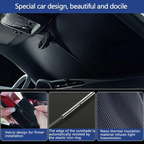 Vista 6 de Parasol plegable para parabrisas delantero de automóvil, protector de parasol de ajuste personalizado para Honda CR-V 2012 2013 2014 2015 2016