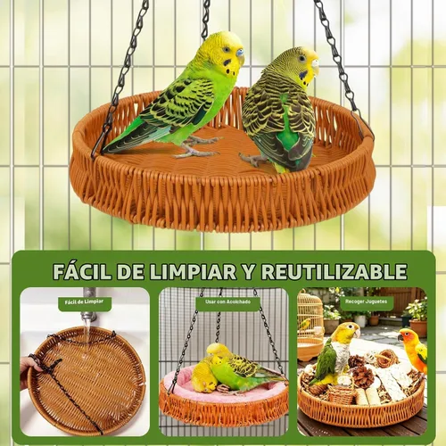 Vista 3 de Juguetes para pájaros Juguetes naturales para aves que forrajan