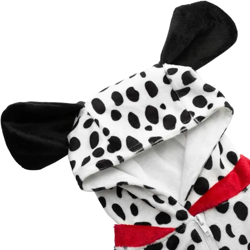 Vista 6 de HollyHOME Mameluco para bebé, cachorro dálmata, talla única para niños, ropa de dormir para perro, disfraz de cosplay