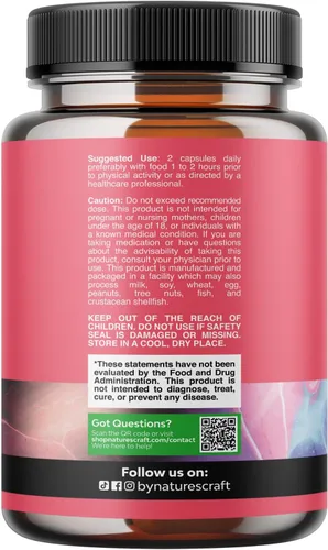 Vista 2 de Natures Craft G Curve Horny Goat Weed para Mujeres - Mezcla Femenina Vigorizante con Raíz de Maca Femenina y Tribulus Terrestris Energía Mejorada