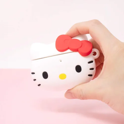 Vista 6 de iFace Hello Kitty - Correa de muñeca con cuentas y figura de Hello Kitty AirPods de 1ª/2ª generación con mosquetón