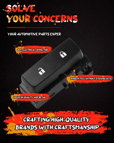 Vista 2 de Interruptor de bloqueo de puerta de repuesto para Chevy para Silverado 1500 2008-2013 for GMC for Sierra 1500 2500 HD 2008-2013, for GMC for