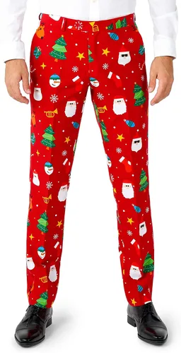 Vista 4 de Opposuits Men's Christmas Suit - Festive X-Mas Holiday Outfit - includes Blazer, Pants - Tie