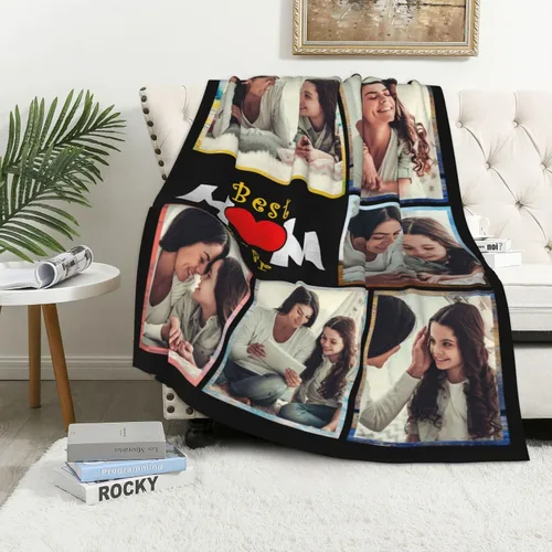 Vista 40 de JCETUNO Regalos personalizados de San Valentín para él y ella, mantas personalizadas con foto, mantas de fotos personalizadas, mantas de fotos