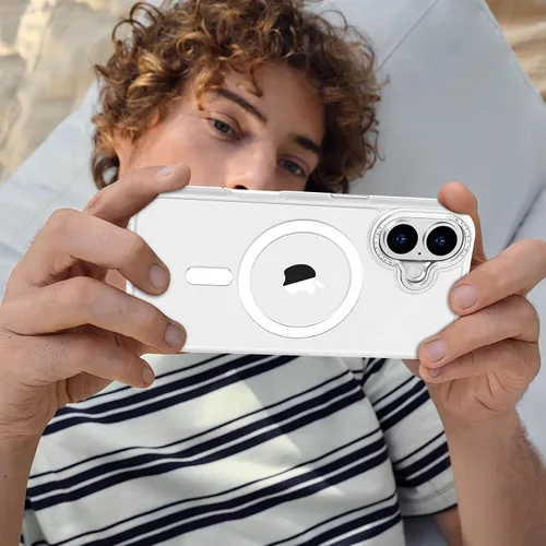 Vista 254 de Anuck - Funda magnética para iPhone 11 compatible con MagSafe, carcasa trasera mate translúcida dura, borde de TPU, delgada, resistente a impactos