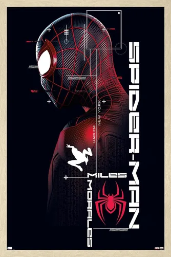 Vista 5 de Trends International Marvel's Spider-Man: Miles Morales - Póster de pared de Miles, 22.375 x 34 pulgadas, versión sin marco