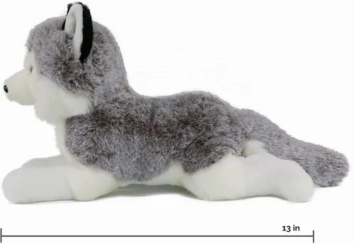 Vista 3 de Ice King Bear Peluche realista de Husky siberiano, juguete de peluche, 13 pulgadas de longitud (original)