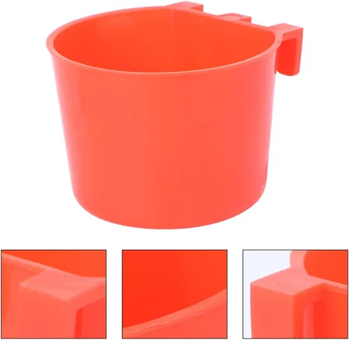 Vista 6 de ULTECHNOVO Vasos de alimentación para pájaros, 12 unidades, platos, pájaros, animales, jaula de alimentación, colgante, cacatúa, agua, animales