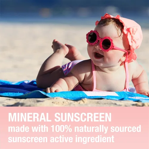 Vista 2 de Neutrogena Pure & Free, loción protectora solar para bebés SPF 50, sin lágrimas, sin fragancia Óxido de zinc, resistente al agua (80 min)