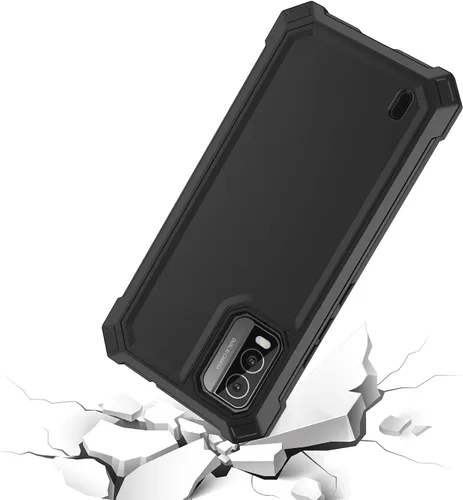 Vista 2 de Funda para Nokia C210 con protector de pantalla, parte delantera trasera de cuerpo completo, protección resistente, silicona suave esmerilada, grado