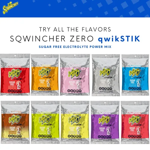 Vista 6 de Sqwincher Stik Qwik, bebida, rinde 20 onzas, naranja, Quik Stick, cero, 1 paquete de 50