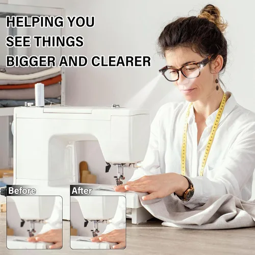 Vista 3 de Reading Glasses with Lights and Magnifier Bright LED Readers Lighted Magnifying Glasses Lighted Eyeglasses