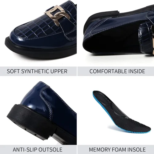 Vista 6 de VOCNTVY Mocasines para mujer, cómodos zapatos de trabajo para negocios