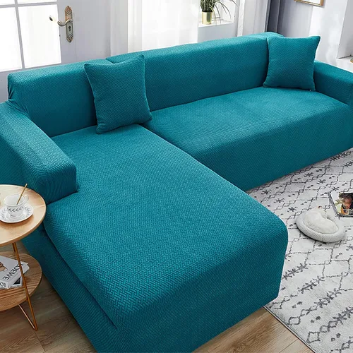 Vista 22 de Fundas elásticas para sofá modular, funda de sofá jacquard en forma de L, gruesa y antideslizante, protector de muebles, funda de sofá adecuada