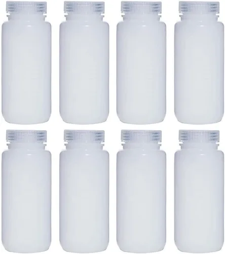 Vista 10 de Botellas de reactivo de 60 ml 2 oz de naturaleza de boca ancha de HDPE con tapas de PP Paquete de 50