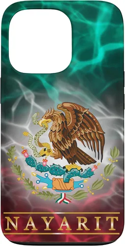 Vista 10 de Funda para iPhone 16 Nayarit con la bandera de México, funda orgullosa de las raíces mexicanas
