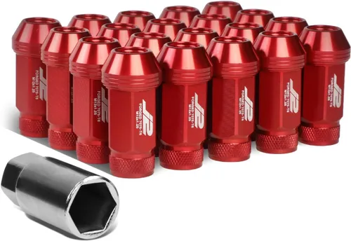Vista 9 de J2 Engineering LN-T7-021-125-BK 20Pcs M12 x 1.25 7075-T6 Tuerca de aluminio de extremo abierto de 1.969 in con adaptador de enchufe (negro)