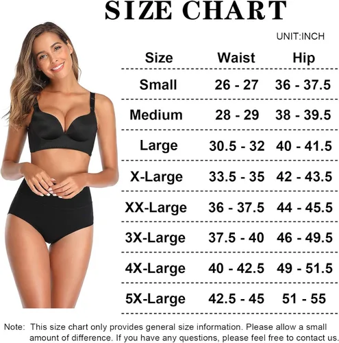 Vista 4 de QOVOQ Ropa interior de algodón de cintura alta para mujer, bragas elásticas suaves y cómodas para mujer, paquete múltiple
