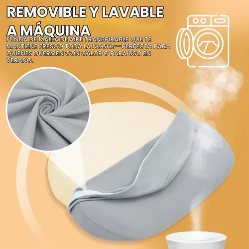 Vista 7 de Chilling Home Almohada portátil de espuma viscoelástica para embarazo, almohada corporal de maternidad para dormir, almohada multifuncional de cuña