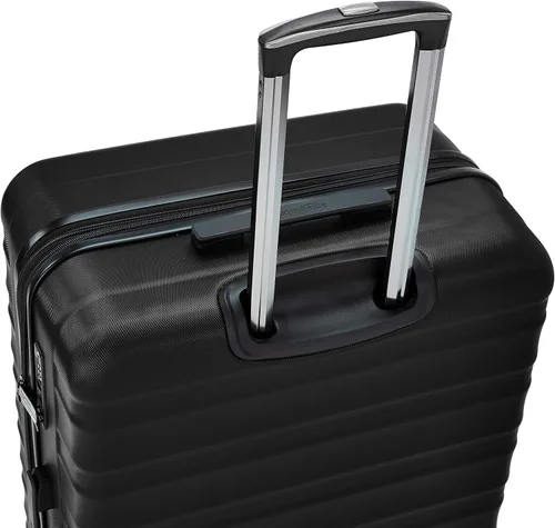 Vista 5 de Tienda Basics Maleta giratoria rígida con ruedas, Negro, Juego de 2 piezas (20 pulgadas, 28 pulgadas)