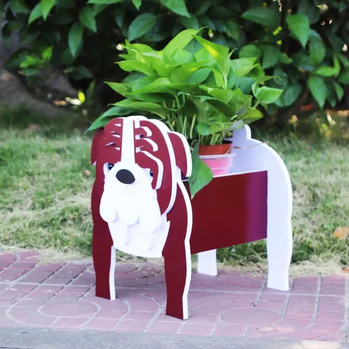 Vista 24 de Beagles - Contenedor para plantas con forma de perro, para amantes de las mascotas, maceta de PVC lindo para perros, macetas de cara para decoración