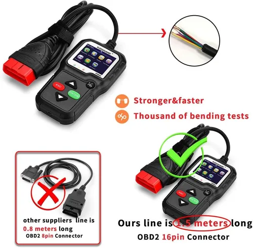 Vista 7 de KONNWEI Herramienta de diagnóstico OBD2 lector de código de coche KW680 Herramienta de escaneo de luz de control mejorado OBD II escáner