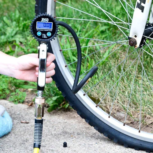 Vista 8 de JACO FlexFlow - Kit de inflado de neumáticos (JSP-3000) con medidor de inflador digital FlowPro 2.0 (200 PSI), manguera de compresor de aire Flexpro
