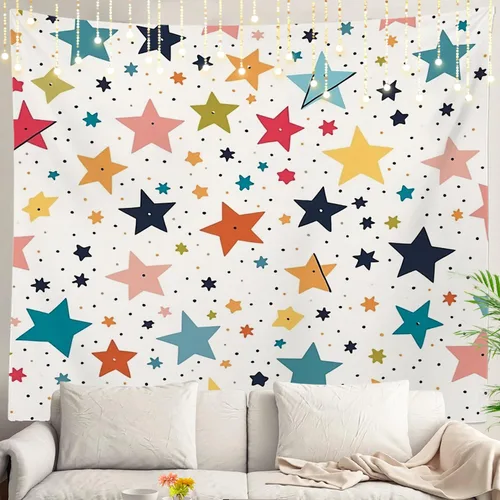 Vista 117 de Shrahala Tapiz de pared de hojas de arce otoñal, hojas rojas llameantes, fondo negro, tapiz grande para colgar en la pared, tapiz decorativo