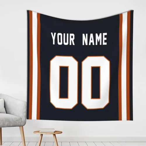 Vista 25 de Tapiz personalizado de fútbol americano personalizado con cualquier nombre, tapiz de 59 x 59 pulgadas, para colgar en la pared, gimnasio, deportes