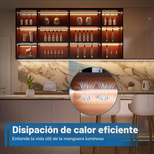 Vista 4 de Muzata Paquete de 12 cadenas de luces cuadradas de aluminio de 16.5