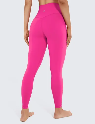 Vista 54 de CRZ YOGA Leggings de entrenamiento para mujer con sensación de desnudez cepillada de 25 pulgadas, pantalones de yoga de compresión de cintura alta