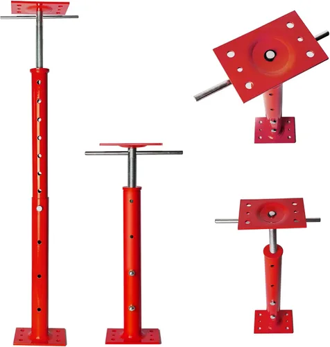 Vista 13 de Gatos para Nivelación de Casas, Paquete de 2 Postes de Gato Ajustables de 19"-38", Gato de Piso para Sótano, Postes de Gato de Piso de Tornillo