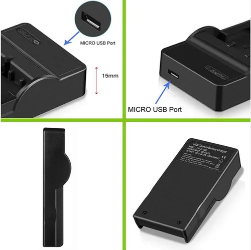 Vista 3 de Cargador de batería para Sony NP-BK1 Tipo K Litio-ion