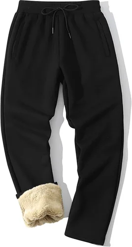 Vista 49 de MACHLAB Pantalones deportivos térmicos de forro polar para hombre, pantalones de chándal gruesos y cálidos para invierno