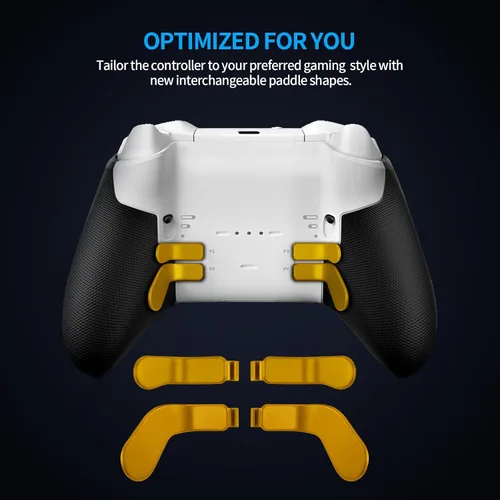 Vista 5 de Accesorios para Xbox Elite Controller Series 2 - 13 en 1 Palas de repuesto de color dorado Palillos analógicos Palillos analógicos Joystick Piezas