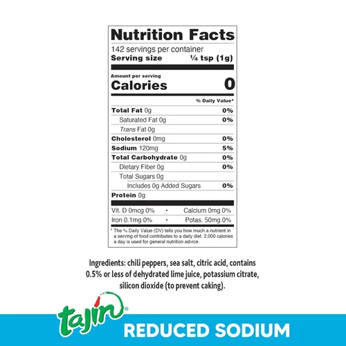 Vista 3 de Condimento Tajín Clásico de Sodio Reducido 5 oz (Paquete de 1)
