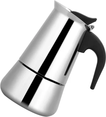 Vista 7 de Pilipane Cafetera portátil para cafetera, cafetera de acero inoxidable, cafetera para gran familia, hogar, oficina, campamento, funciona con estufa