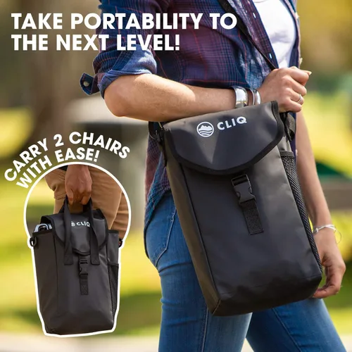 Vista 5 de CLIQ Waterproof Chair Bag - Holds 2, 4, and 6 Chairs for Camping and Outdoor Activities