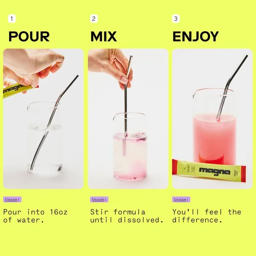 Vista 8 de MAGNA Paquete de mezcla de bebidas en polvo de electrolitos – sabores de limonada de té y limonada de menta, 42 porciones Hidratación, energía