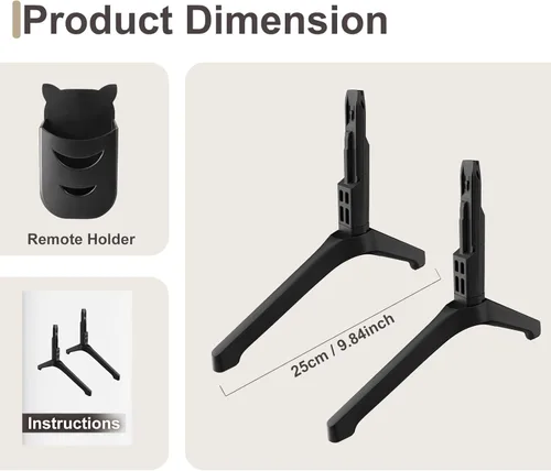 Vista 9 de Base de soporte para TV Samsung Solo para patas de TV UN50TU7000FXZA UN55TU7000FXZA UN58TU7000FXZA UN50TU7000 UN55TU7000 No son patas universales