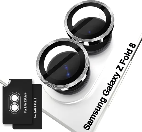 Vista 45 de Orzero Protector de lente de cámara para Samsung Galaxy Z TirFold/Fold 7, [EZ Install] [compatible con fundas] cubierta de lente de anillo de Negro