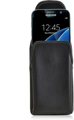 Vista 2 de Turtleback Funda compatible con Samsung Galaxy S10e A10e S7 Negro Vertical Cinturón Funda de Cuero con Clip Ejecutivo para Cinturón