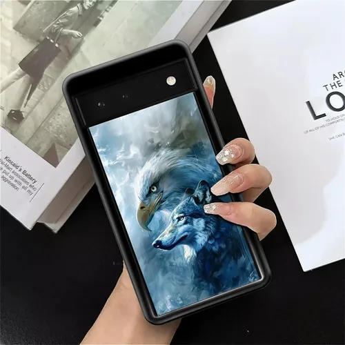 Vista 969 de Compatible con Google Pixel 4A 5G Mobile Case Creative Acrylic Panel trasero Silicona Protección Grip especialmente diseñado para Google Pixel 4A 5G