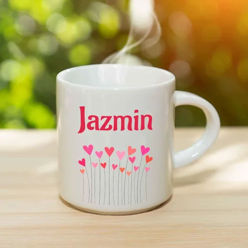 Vista 3 de Taza de café Jazmin Hearts