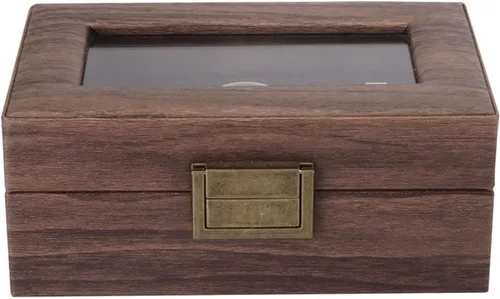 Vista 2 de UnionPlus Caja organizadora de relojes de viaje, colección organizadora de almacenamiento de relojes, piel sintética de alta calidad