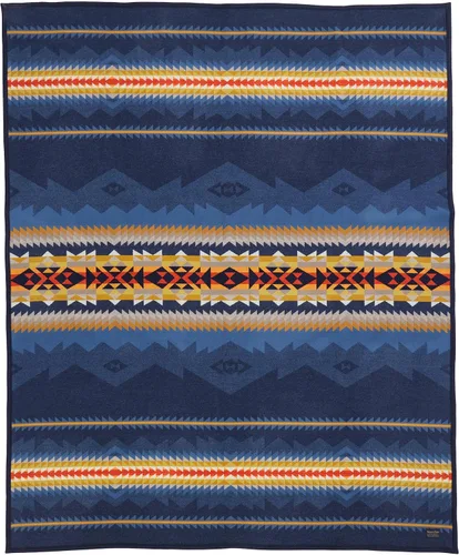 Vista 9 de Pendleton Brave Star Manta Rojo/Blanco/Azul, Talla única Reversible, Ultrasuede Binding, Made in USA, Brave Star