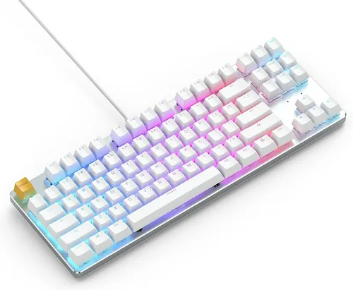 Vista 2 de Glorious Teclado para juegos personalizado GMMK 85 TKL teclado mecánico con cable USB C interruptores y teclas intercambiables en caliente RGB