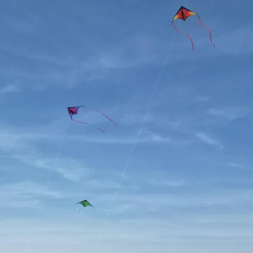 Vista 3 de Cometa Delta grande para niños y adultos, cometas al aire libre fáciles de volar para niños de 8 a 10 años, perfecta para actividades en la playa