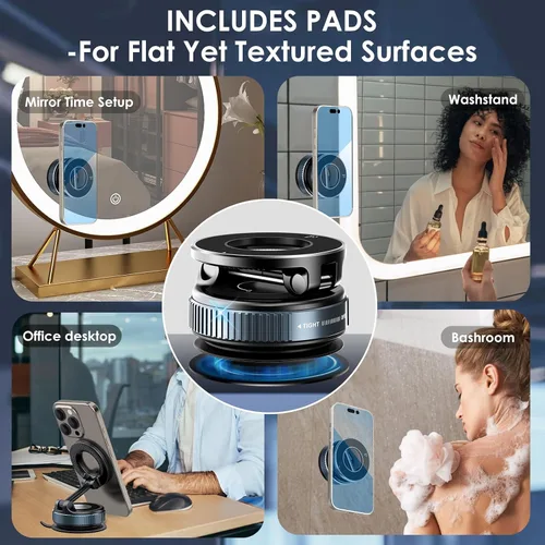 Vista 7 de Soporte magnético de teléfono para automóvil, modelo 2026 N52 Magnets Pro, succión ultra fuerte de 108 libras, regalo ideal para conductores, regalo