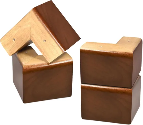 Vista 12 de Patas de madera maciza para muebles, elevadores de cama en forma de L, patas de muebles para sofá, sillón, cómoda, gabinete, mesa, pies de sofá